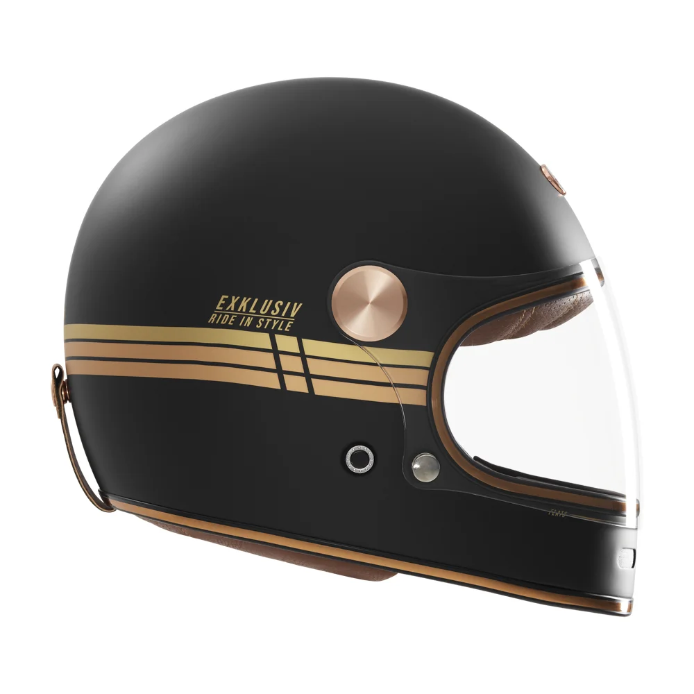 Casque intégral Duke II Flat noir cuivre Exklusiv – profil