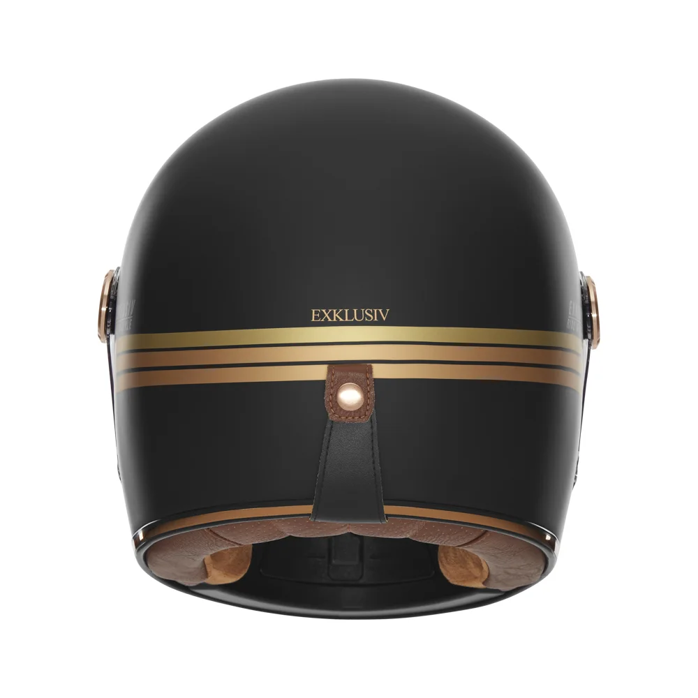 Casque intégral Duke II Flat noir cuivre Exklusiv – vue arrière