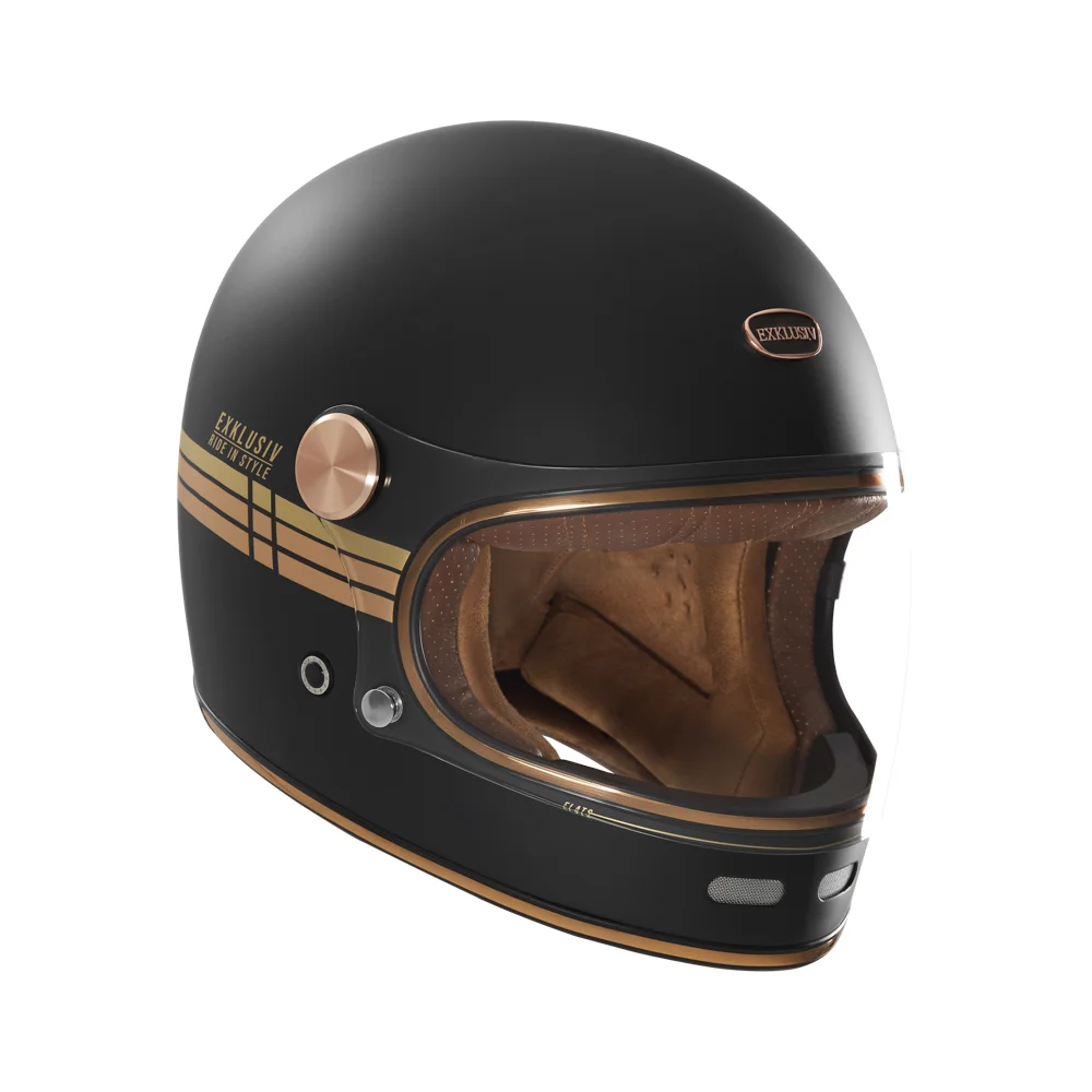 Casque Duke II Flat noir cuivre Exklusiv – vue 3/4 avant