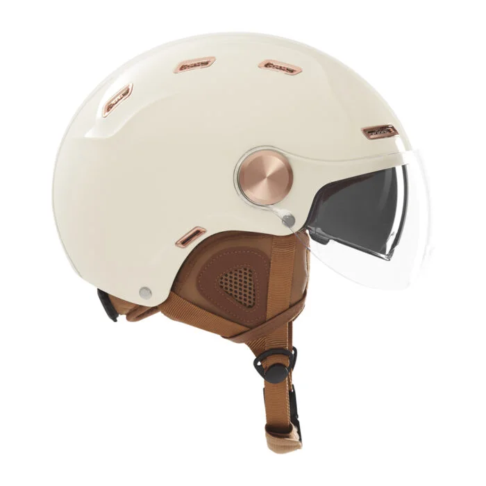 Casque vélo E-Bike II blanc brillant Exklusiv – profil latéral