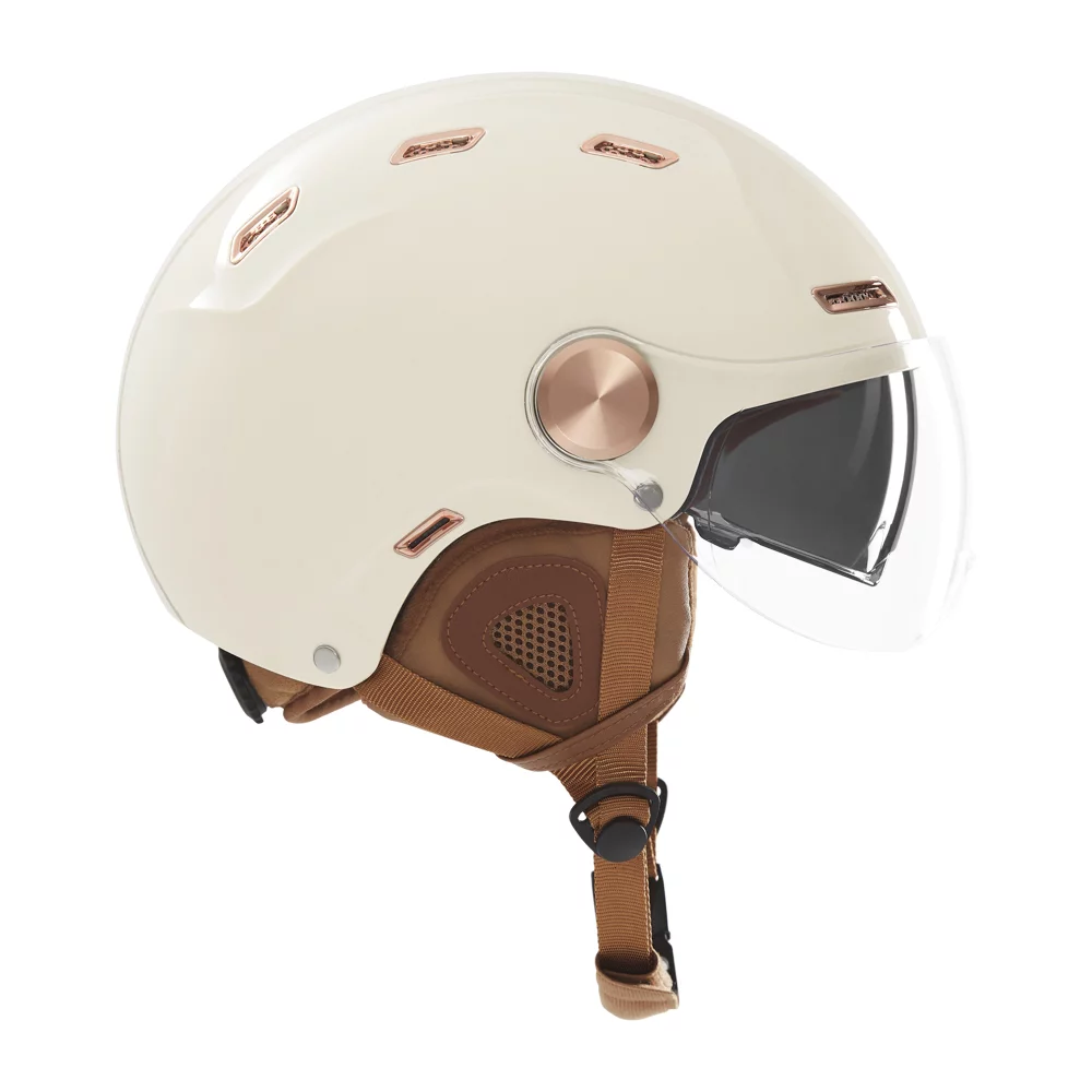 Casque vélo E-Bike II blanc brillant Exklusiv – profil latéral