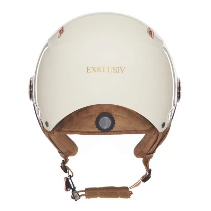 Casque E-Bike II blanc brillant Exklusiv – vue 3/4 arrière