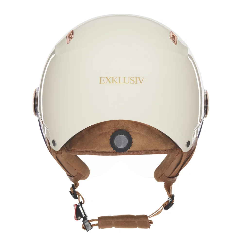 Casque E-Bike II blanc brillant Exklusiv – vue 3/4 arrière