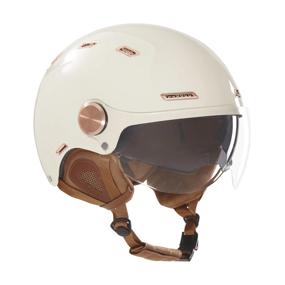 Casque e-bike E-Bike II blanc brillant Exklusiv – vue 3/4 avant