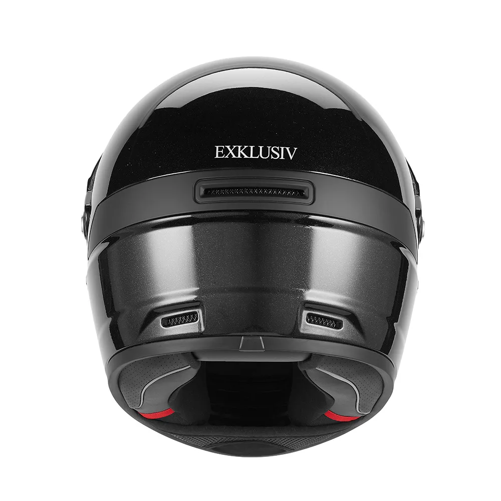 Casque trail Exklusiv DUST noir brillant – vue arrière