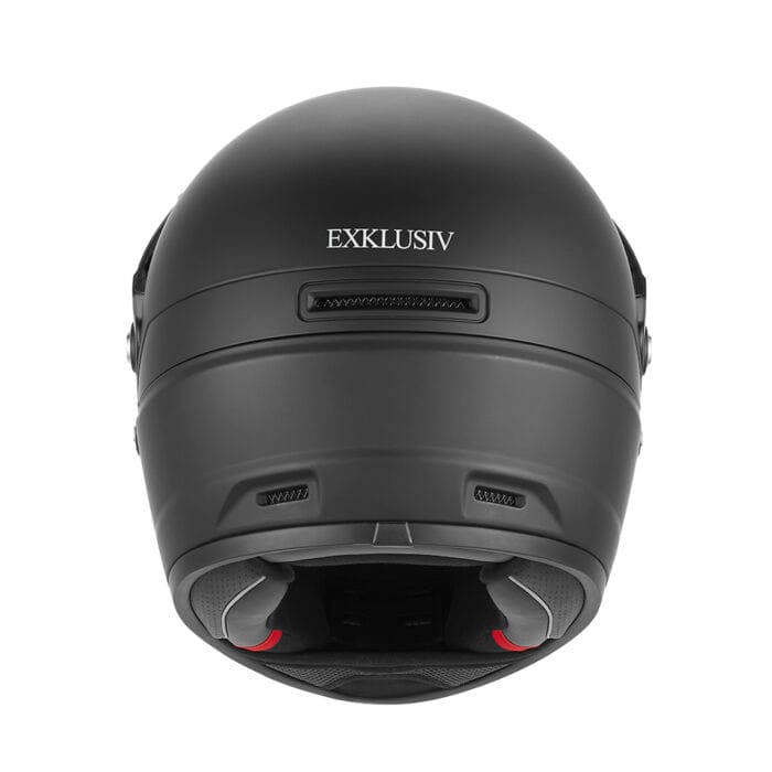 Casque trail Exklusiv DUST noir brillant – vue arrière