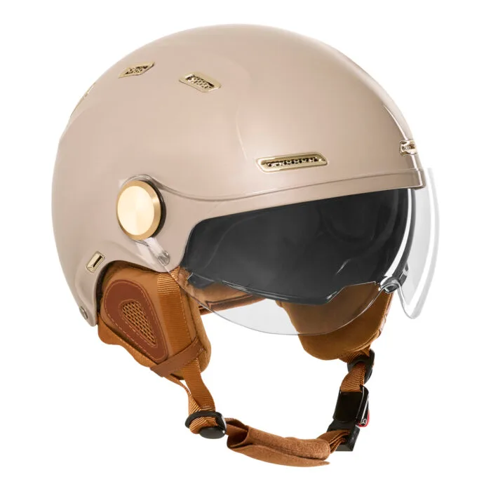 Casque e-bike E-Bike II champagne Exklusiv – vue 3/4 avant