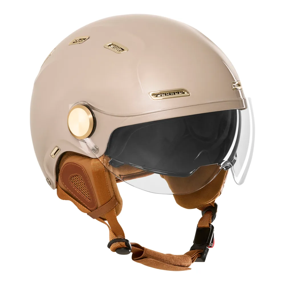 Casque e-bike E-Bike II champagne Exklusiv – vue 3/4 avant