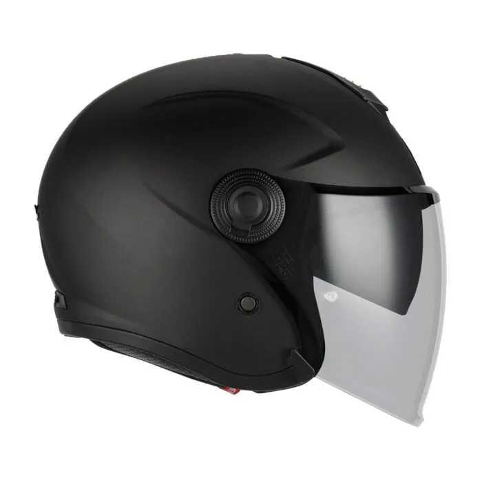 Casque jet Exklusiv Nitro noir mat – profil latéral