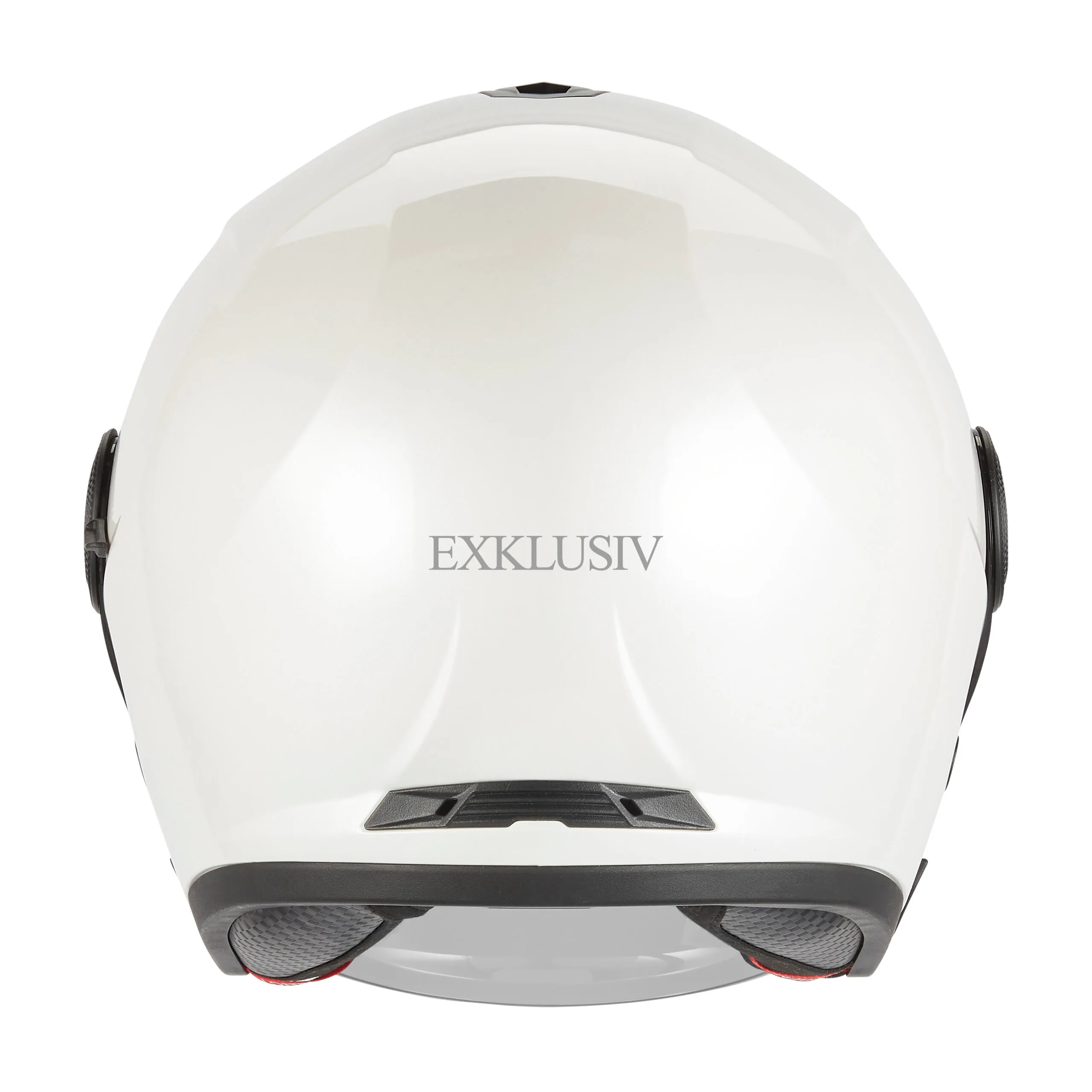 Casque jet Nitro Blanc Perle Exklusiv – vue 3/4 arrière