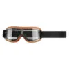 Masque moto vintage Exklusiv Pilot marron – vue de face