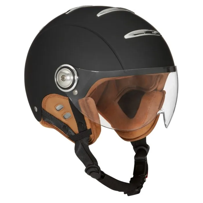Casque vélo Exklusiv Macadam noir mat vue de profil